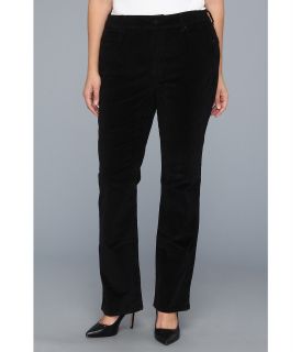 NYDJ Plus Size Plus Size Marilyn Straight Leg Stretch Corduroy Womens Jeans (Black)