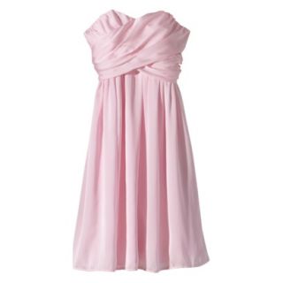 TEVOLIO Womens Plus Size Satin Strapless Dress   Pink Lemonade   18W