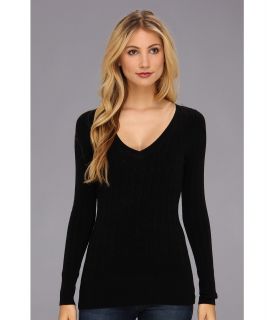Gabriella Rocha Cable Knit Long Sleeve Sweater Womens Sweater (Black)