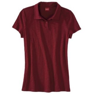 Merona Womens Short Sleeve Polo   Dark Red S