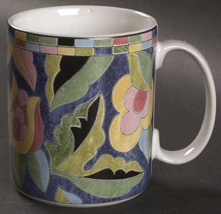 Interiors (PTS) Fantasia Mug, Fine China Dinnerware   Stoneware,Multicolor Flora