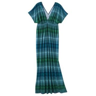 Merona Womens Knit Kimono Maxi Dress   Blue/Green   XXL