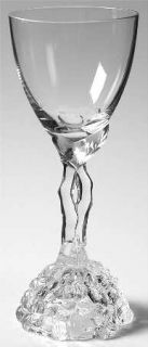 Dorothy Thorpe Hydrangea Clear Wine Glass   Stem #7009, Clear Base, Clear Bowl