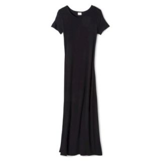 Merona Womens Knit T Shirt Maxi Dress   Black   XXL