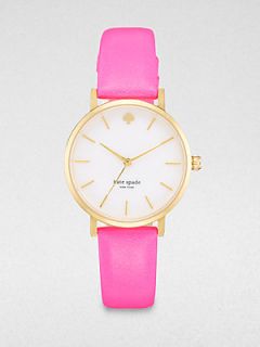 Kate Spade New York Metro Goldtone Strap Watch/Pink   Pink