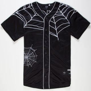 Spider Web Mens Baseball Jersey Black In Sizes X Large, Small, Large,