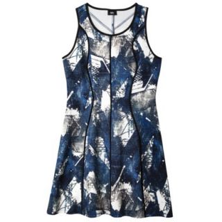 Mossimo Womens Sleeveless Fit and Flare Dress   Athens Blue L