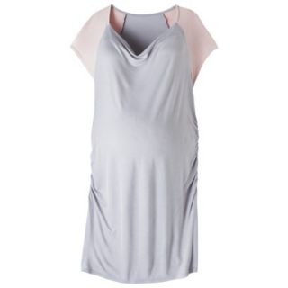 Liz Lange for Target Maternity Cap Sleeve Color block Top   Gray/Pink XL