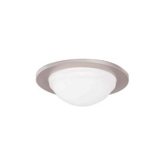 Halo 5054SNS Recessed Lighting Trim, 5 Line Voltage Dome Lens Shower Trim Satin Nickel with Frosted Lens
