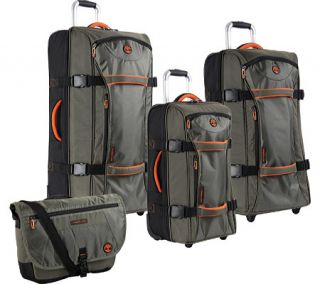 Timberland Twin Mountain Four Piece Luggage Set   Burnt Olive/Orange Luggage Set