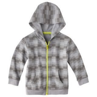 Circo Infant Toddler Boys Checked Hoodie   Gray 2T