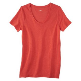 Mossimo Womens Plus Size Scoop Neck Tee   Red 1