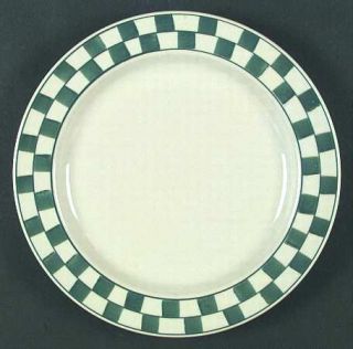 Hartstone Green Checks Dinner Plate, Fine China Dinnerware   Checkmates,Green Ch