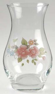 Pfaltzgraff Tea Rose Glassware Vase 9, Fine China Dinnerware   Stoneware,Pink R