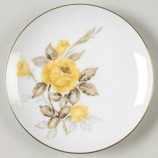 Sango Cotillion Yellow Rose Bread & Butter Plate, Fine China Dinnerware   Yellow