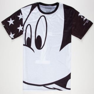Disney Collection Mickey Close Up Mens T Shirt Black In Sizes Large, Xx La