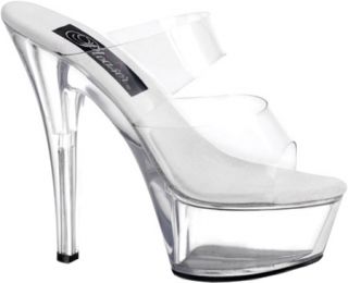 Womens Pleaser Kiss 202   Clear/Clear Dress Shoes