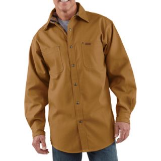 Carhartt Canvas Shirt Jacket   Carhartt Brown, XL, Model# S296