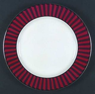 Mikasa Opera Maroon Dinner Plate, Fine China Dinnerware   Maroon & Black Panels