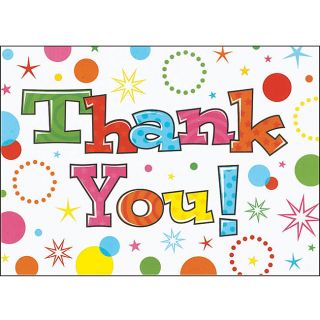 Party Time Thank You Cards And Envelopes (pack Of 20) (White/ multiMaterials PaperPackage contents Twenty (20) novelty thank you cards and coordinating envelopesEnd every party in style with stylish thank you cardsCard dimensions Approximately 3.75 inc