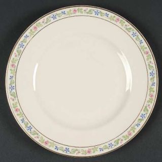 Harmony House China Dorset Salad Plate, Fine China Dinnerware   Pink & Blue Flor