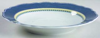 Wedgwood Classico Rim Soup Bowl, Fine China Dinnerware   Tuscany,Blue&Yellow Ban