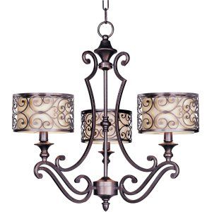 Maxim MAX 21153WHUB Mondrian 3 Light Chandelier