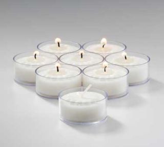 Hollowick Wax Tealight Candle w/ 5 hr Capacity, 1.5x.75 in, Plastic, Clear