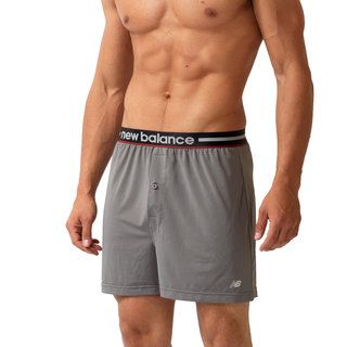 New Balance Mens Lifestyle Grey Boxer Shorts