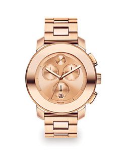 Movado Bold Rose Goldtone IP Stainless Steel Chronograph Watch   Rose Gold