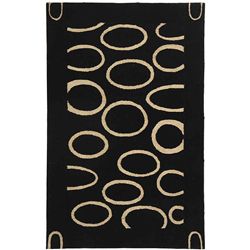 Handmade Soho Eclipse Black/ Ivory New Zealand Wool Rug (5 X 8) (BlackPattern GeometricMeasures 0.625 inch thickTip We recommend the use of a non skid pad to keep the rug in place on smooth surfaces.All rug sizes are approximate. Due to the difference o