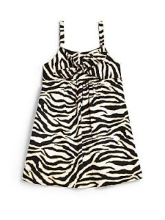 MILLY MINIS Girls Tiger Stripe Dress   Black Natural