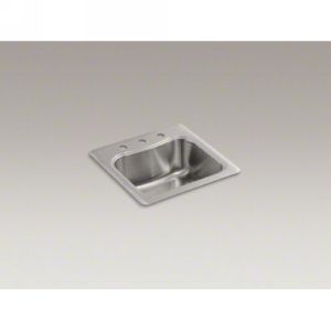 Kohler K 3363 3 NA STACCATO Staccato Self Rimming Entertainment Sink With 3 Hole