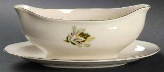 Fine Arts Remembrance Gravy Boat with Attached Underplate, Fine China Dinnerware