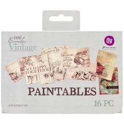 Everyday Vintage Pocket Paintables Cards 16/pkg  #1  So Happy Together