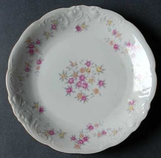 Wawel Spring Bread & Butter Plate, Fine China Dinnerware   Pink/Yellow Flowers,E