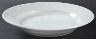 Apilco Concorde Rim Soup Bowl, Fine China Dinnerware   White,Undecorated