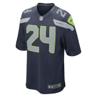NFL Seattle Seahawks (Marshawn Lynch) Mens Football Home Game Jersey   College