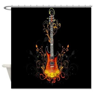  Electric guitar Shower Curtain  Use code FREECART at Checkout