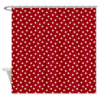  Red White Polka Dot Shower Curtain  Use code FREECART at Checkout