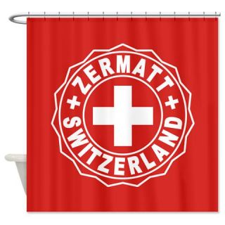  Zermatt White Cross Shower Curtain  Use code FREECART at Checkout
