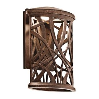 Kichler 49249AGZLED LED Outdoor Lighting, Soft Contemporary/Casual Lifestyle 148 Wall Lantern Fixture Aged Bronze