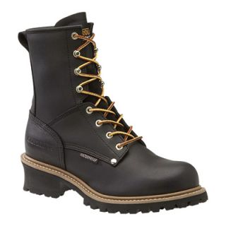 Carolina Waterproof Logger Boot   8in., Black, Size 14 Wide, Model# CA8823