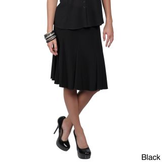 Tressa Collection Womens Elastic Waist Stretch Knit Flare Skirt