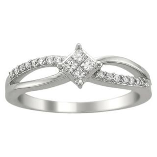 1/4 CT.T.W. Diamond Anniversary Ring in 14K White Gold   Size 8