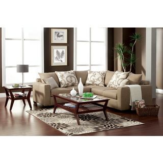 Furniture Of America Cole Transitional 2 piece Fabric Sectional