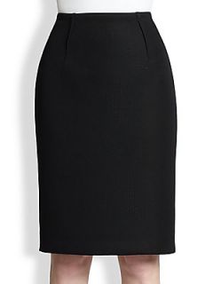 PAULE KA Resille Neoprene Skirt   Noir