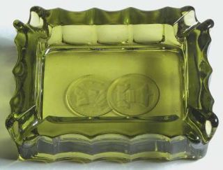 Fostoria Coin Glass Olive Green Ashtray   Stem #1372, Olive   Green