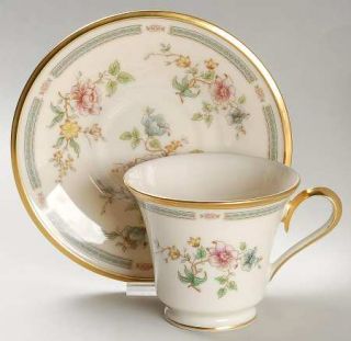 Lenox China Morning Blossom Footed Cup & Saucer Set, Fine China Dinnerware   Pin