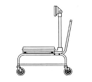 Hobart Mobile Scale Stand w/ 4 Swivel Casters Rear Locking & Cart Handles